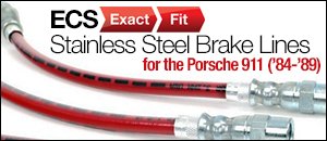 Porsche 911 84-89 ECS Exact-Fit Brake Lines