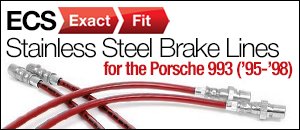 Porsche 993 95-98 ECS Exact-Fit Brake Lines