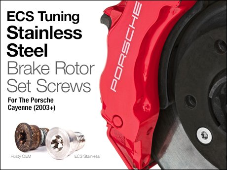 ECS News - Stainless Steel Brake Rotor Set Screw - Porsche Cayenne