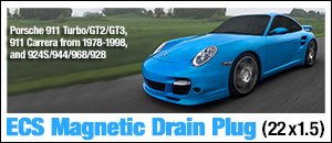 ECS Magnetic Drain Plug - Porsche