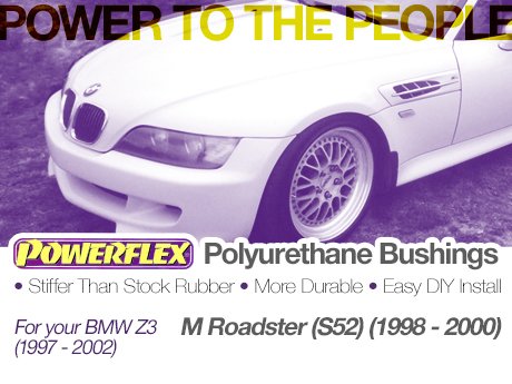 BMW Z3 Suspension Bushes Arrière pour Moto-poutres en Poly Polyuréthane Flo-FLEX