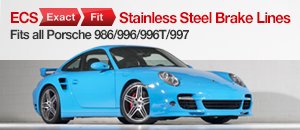 ECS Exact Fit Stainless Steel Brake Lines For Porsche