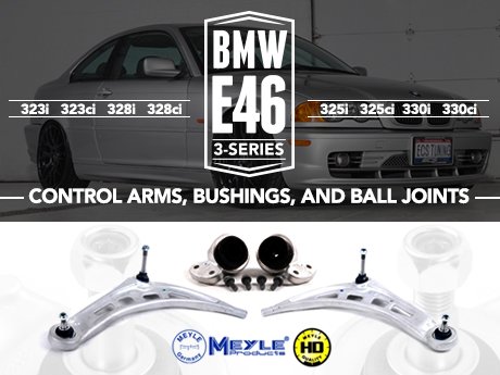 MEYLE FRONT CONTROL ARM Arms Ball Joint Joints SET for BMW E46 323i 325i 330i 