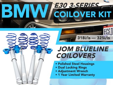 ECS News - BMW E30 3-Series JOM Blueline Coilovers