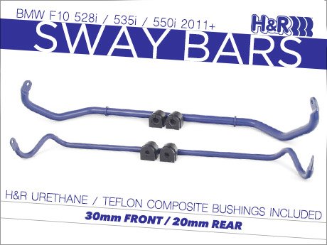 H&R 11-16 BMW 528i/535i/550i F10 Sway Bar Kit - 30mm Front/20mm Rear main image 1