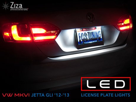 vw jetta license plate light