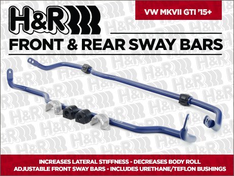 H&R 24mm Rear Sway Bar Kit | Volkswagen Golf/GTI S/SE/SEL/1.8T Mk7 (15-18) (71787-24) main image 0