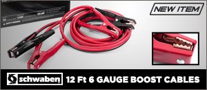 Schwaben 12 Ft 6 Gauge Booster Cables