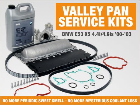 ECS News - BMW E53 X5 M62 Valley Pan Service Kits