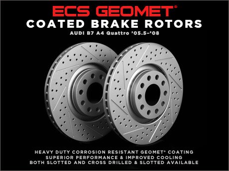 ECS News - Audi B7 A4 Quattro ECS GEOMET® Coated Brake Rotors