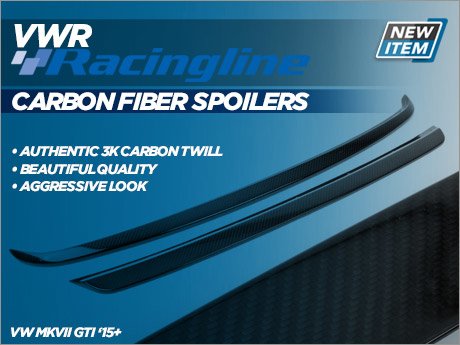 ECS News - VW MKVII GTI VWR Carbon Fiber Spoilers