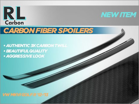 ECS News - VW MKVI Golf R VWR Carbon Fiber Spoilers