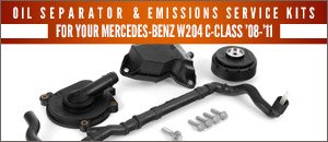 Mercedes-Benz W204 C-Class Emissions Service Kits