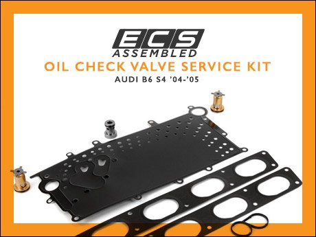 ECS News - Audi B6 S4 ECS Assembled Oil Check Valve Kit