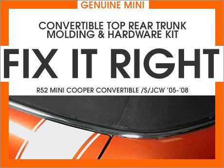 mini r52 convertible rear trim kit