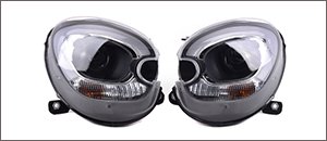 Sonar Black/Chrome DRL Headlights | MINI R60/61