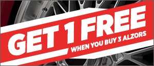 Get 1 Free When you Buy 3 Alzor Wheels!