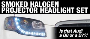 Audi B7 A4 Smoked Halogen Projector Headlight Sets