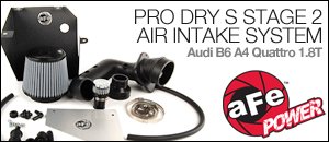 Audi B6 A4 1.8T AFE Intakes