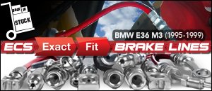 BMW E36 M3 ECS Exact-Fit Brake Lines