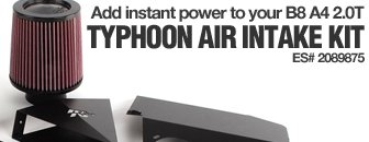 B8 A4 Typhoon Air Intake Kit