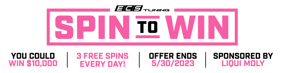 ECS Tuning Spin To Win Sweepstakes! Every spin and every dollar spent is an entry!